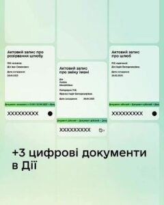3 нові документи в Дії