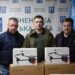 Представники Рівненської міської ради передають дрони DJI та обладнання Starlink для потреб військових.