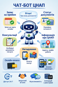 ЧАТ-БОТ — адмінпослуги у ЦНАП Городоцької громади